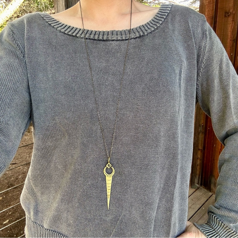 Vintage Spike Statement Necklace - Picture 2 of 6